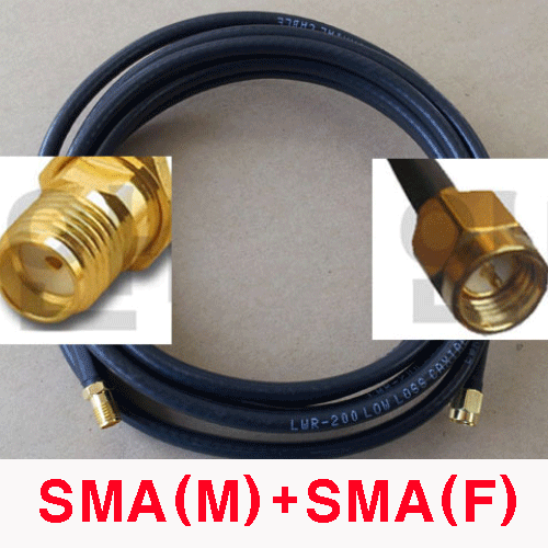 SMA(M)+SMA(F) 케이블 (저손실5미리직경)1미터